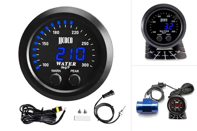 Detailed view of Best Blue Display Temperature Gauge 100-300F