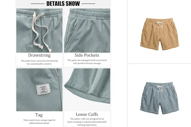 Detailed view of Best Corduroy Shorts Fabrics: Top 10 Picks for Summer Style