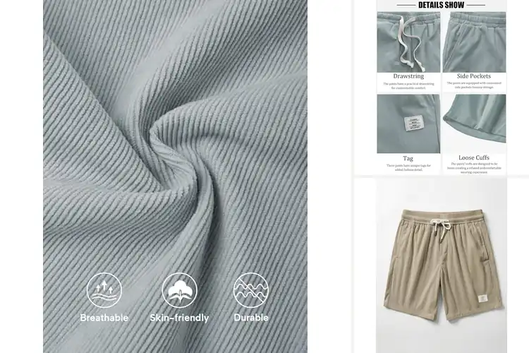 Detailed view of Best Corduroy Shorts for Summer