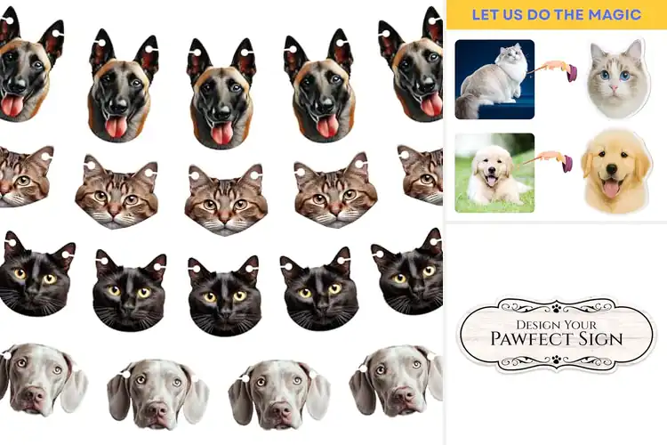 Detailed view of Best Custom Pet Face Signs
