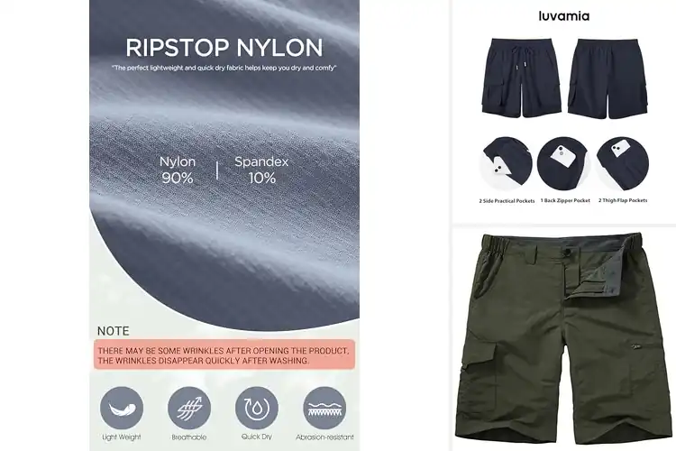 Detailed view of Best Elastic-Waist Comfort-Drift Shorts