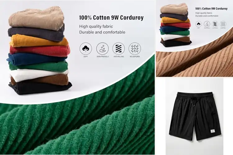 Detailed view of Best Flexible-Cotton Corduroy-Blend Shorts