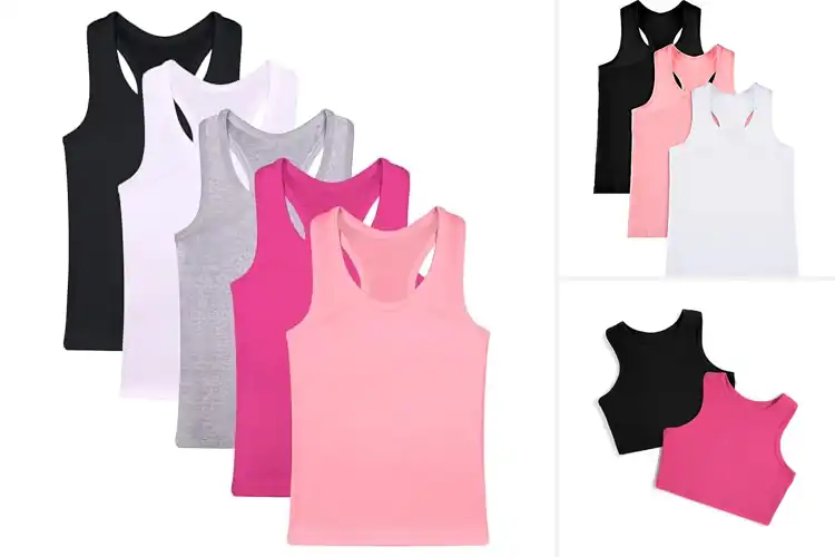 Detailed view of Best Girls’ Racerback Crop Tops
