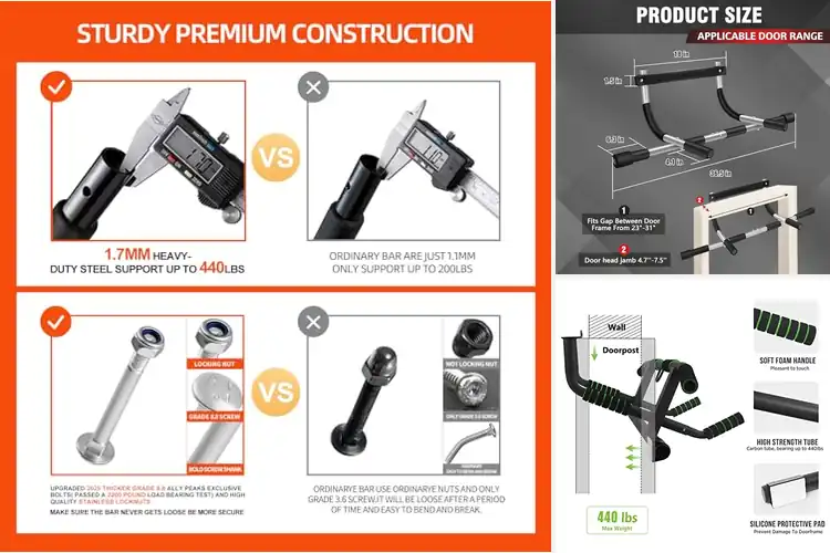 Detailed view of Best Pull Up Bars: Top 10 Picks to Boost Your Home Workouts
